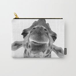 Black and White Giraffe Face Carry-All Pouch