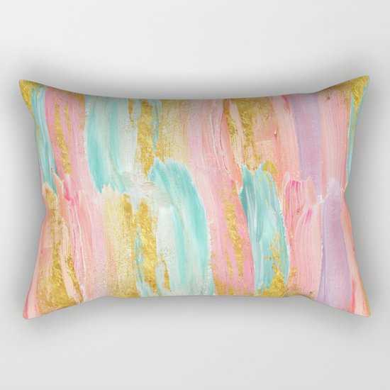 Gilded pastels Rectangular Pillow