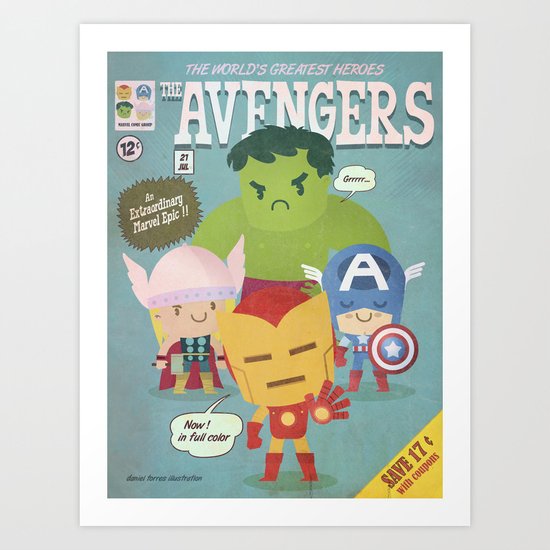 avengers fan art Art Print