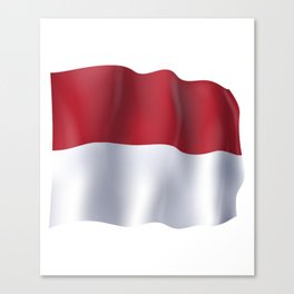 Monaco flag Canvas Print