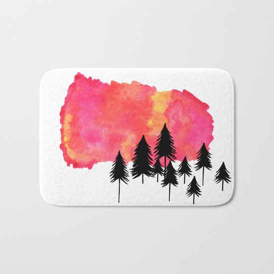 Forest Fire Bath Mat
