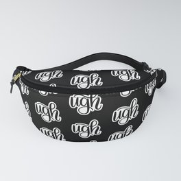 UGH // Hand Lettering Calligraphy (White and Black) Fanny Pack