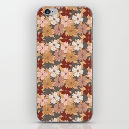 brown and pastels harvest florals dogwood symbolize rebirth and hope iPhone Skin