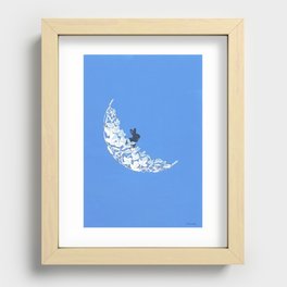 Moon in the morning Recessed Framed Print