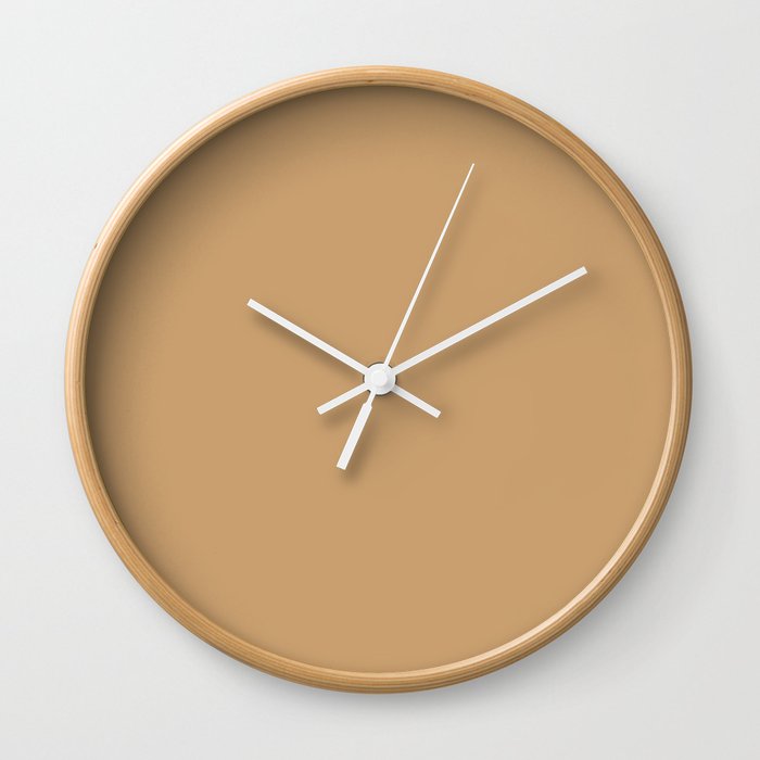 Washed Maple Brown Wall Clock