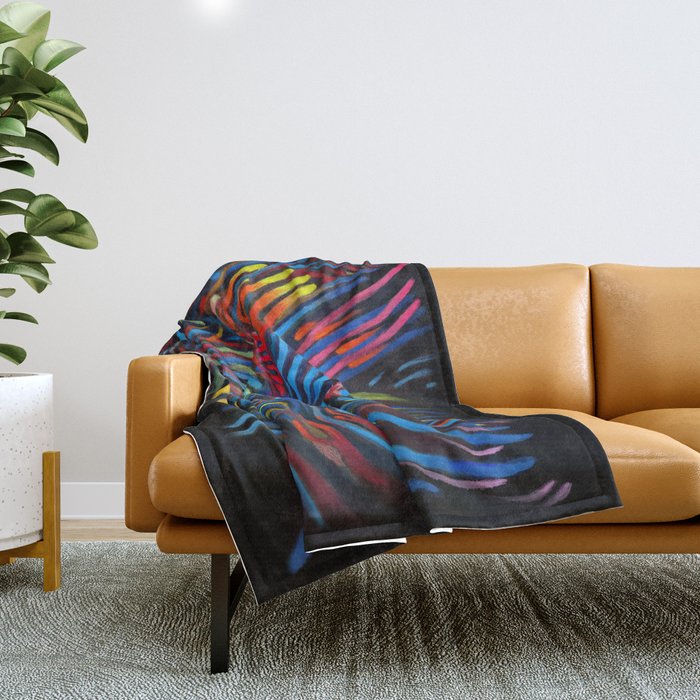 Abstract #3 Multicolor Throw Blanket