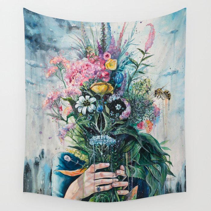 The Last Flowers Wall Tapestry