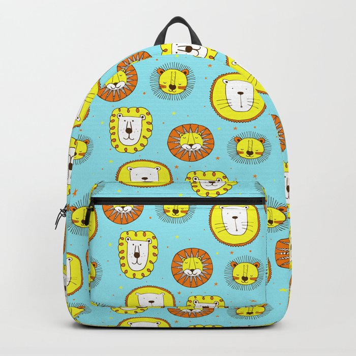 Funny head lions Backpack