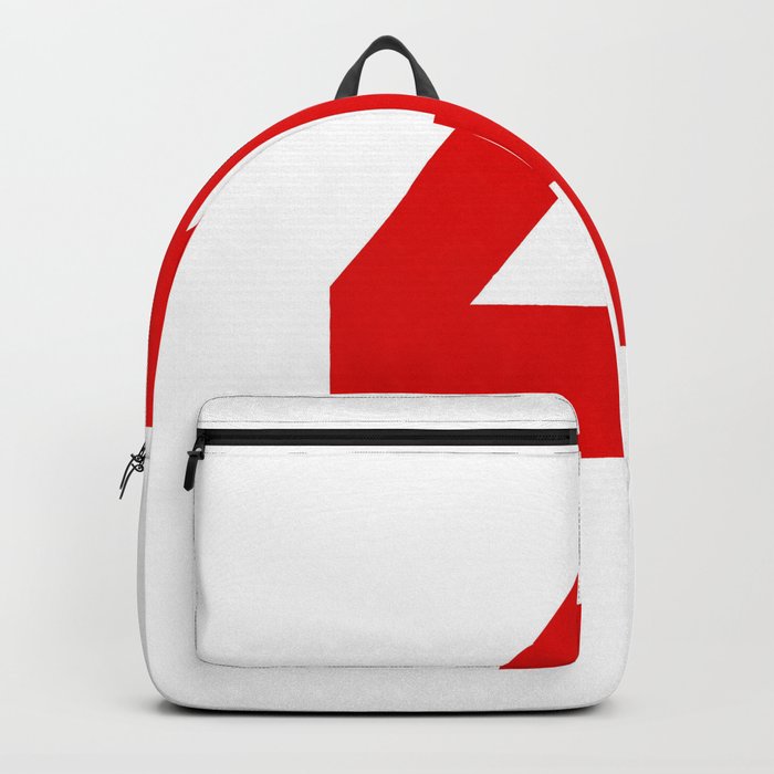 Number 4 (Red & White) Backpack