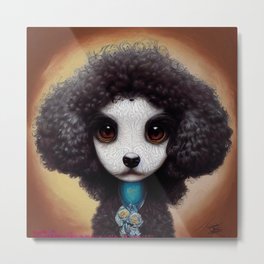 Standard Poodle Portrait Waif Series 14 Metal Print | Poodle Dad, Poodle Mom, Puppy, Kawaii, Poodle Gift, Pup, Cute, Poodle, Digital, Doggy 