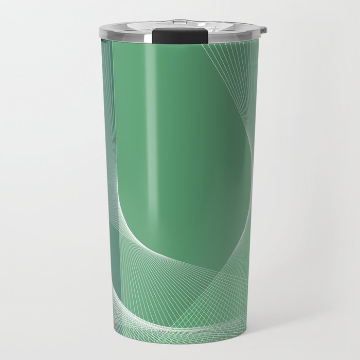 Geometric minimal green art Travel Mug