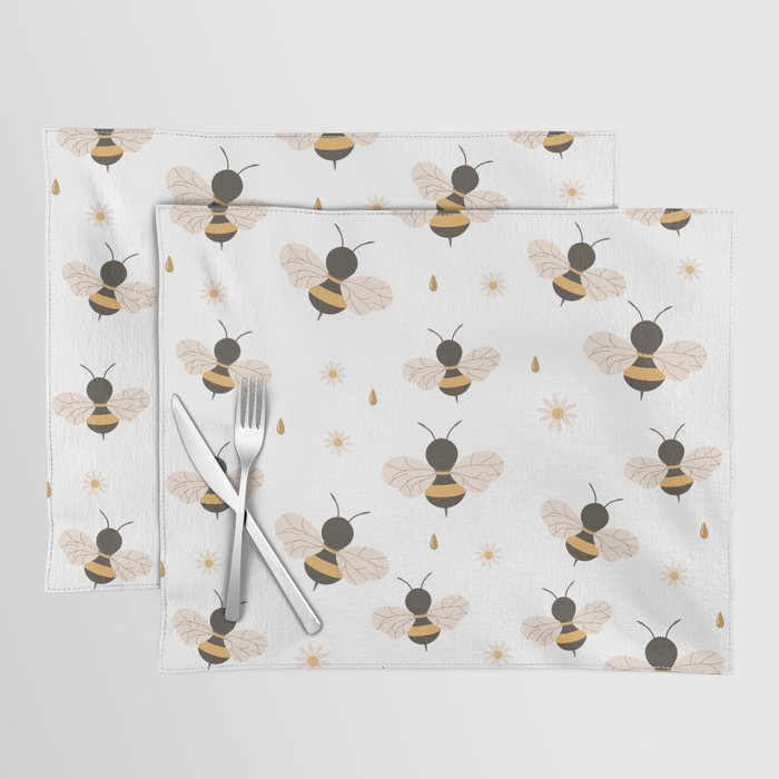 Cute Bee Spring Honey Placemat