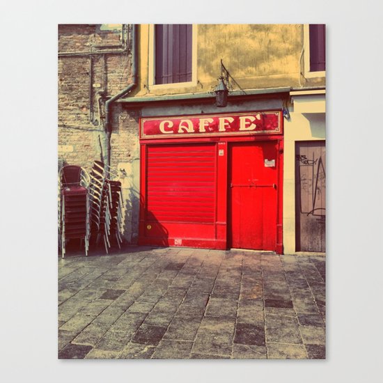 Caffè in Red Canvas Print