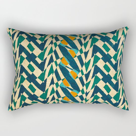 Braiding Colors Rectangular Pillow