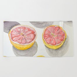 Pink Grapefruit Beach Towel