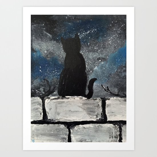 Twinkle Twinkle Little Cat Art Print