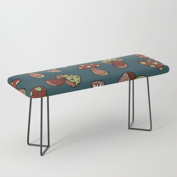 Vintage mushrooms 7 Bench