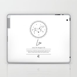 Leo Zodiac | Black & White Laptop Skin