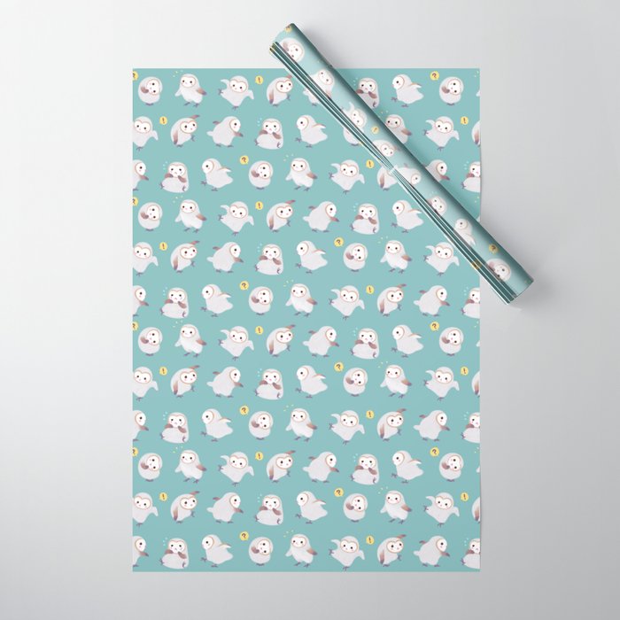 Baby Barn Owls Wrapping Paper By Pikaole Society6