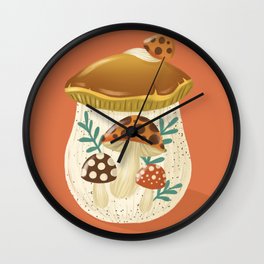 Vintage Mushroom Canister Wall Clock
