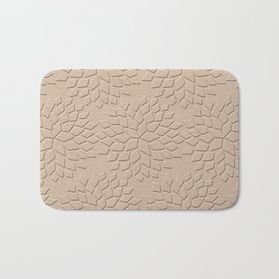Leather Look Petal Pattern - Pale Dogwood Color Bath Mat