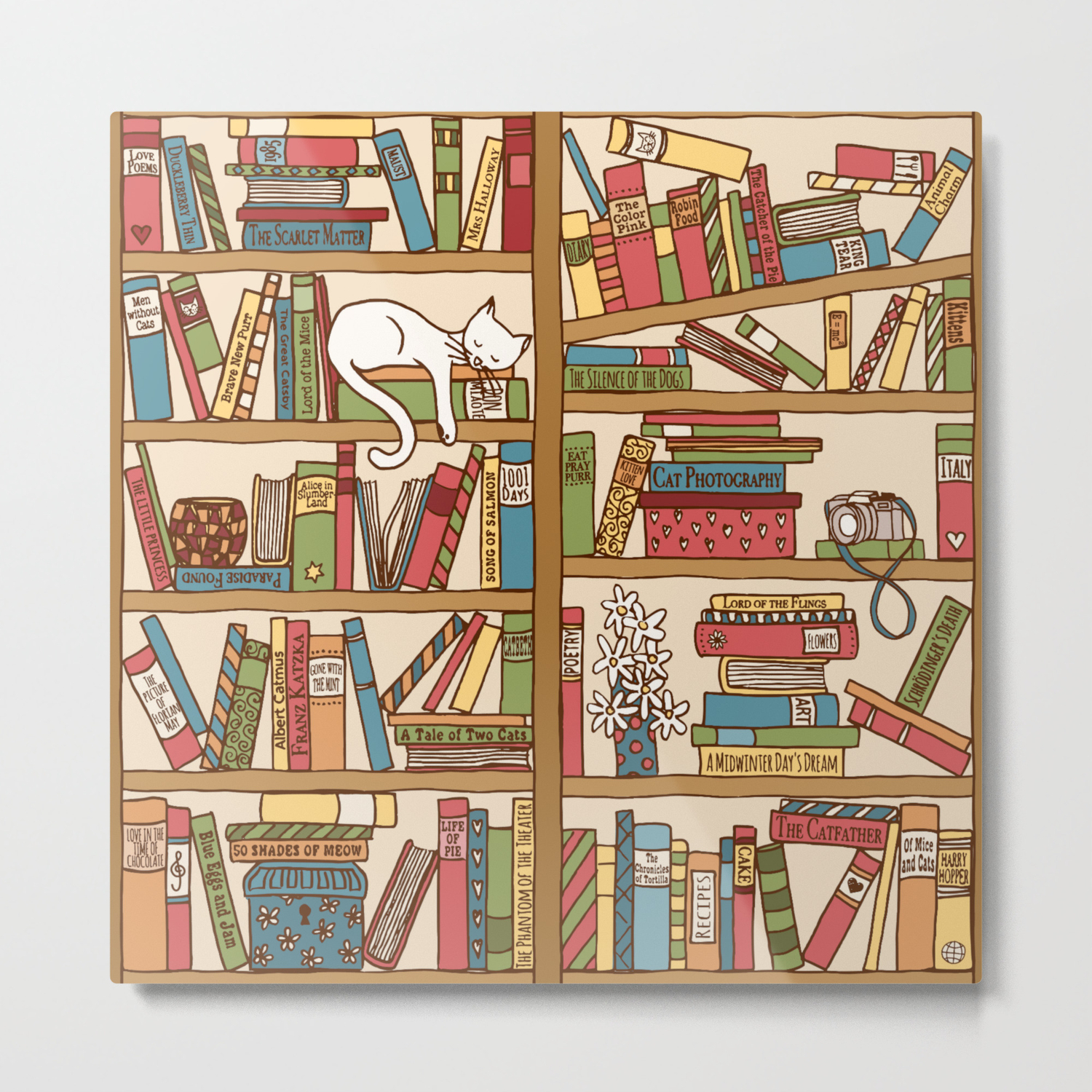 Bookshelf No 1 Metal Print By Franzi Society6