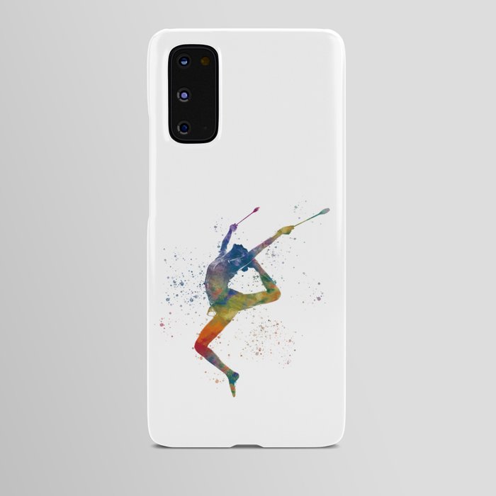 Rhythmic gymnastics in watercolor Android Case