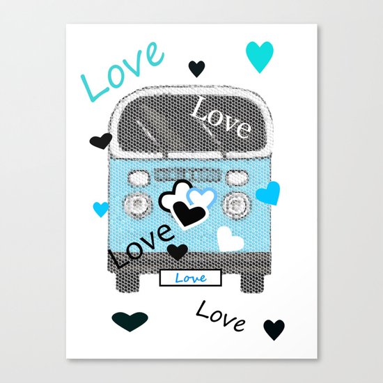 Love Bus Canvas Print