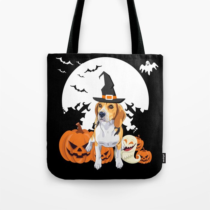 Happy Halloween Little Witch Beagle Tote Bag