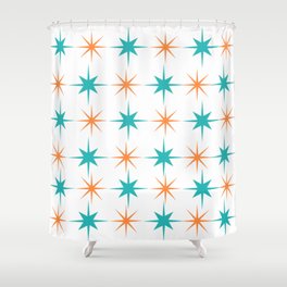 Mid-Century Modern Art Starburst 1.0 Shower Curtain