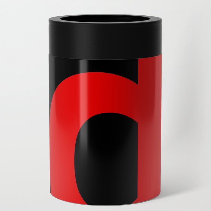 letter D (Red & Black) Can Cooler
