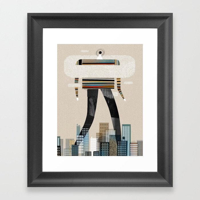 Walking Framed Art Print