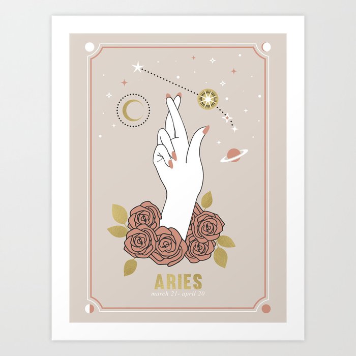 Aries Zodiac Series Art Print