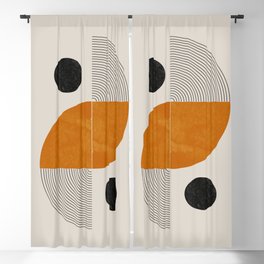 Abstract Geometric Shapes Blackout Curtain