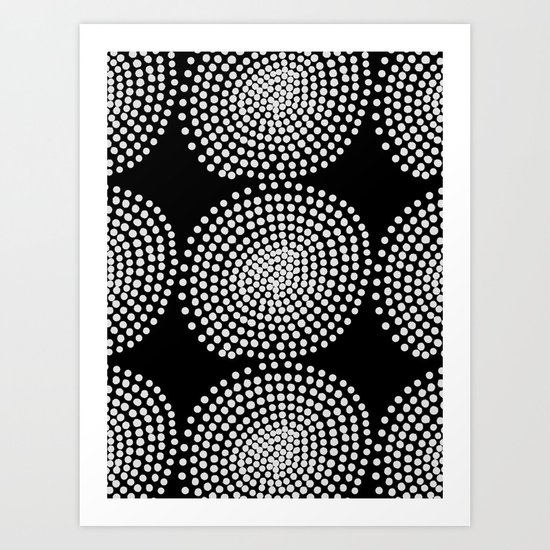 DOTTED SPIRALS Art Print