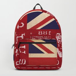 Union Jack Great Britain Flag Backpack | Vintage, Flag, Typography, Red, Illustration, Blue, Travel, Uk, London, Unionjack 