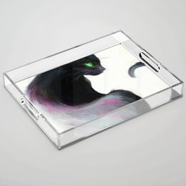 Two colored Cat  Acrylic Tray