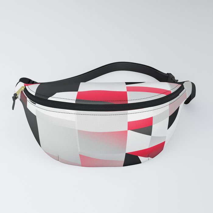 red and black fanny pack