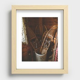 Snowshoes on a Winter Day in the Catskills Recessed Framed Print