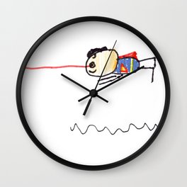 Silas Rocket Superhero 4 Wall Clock