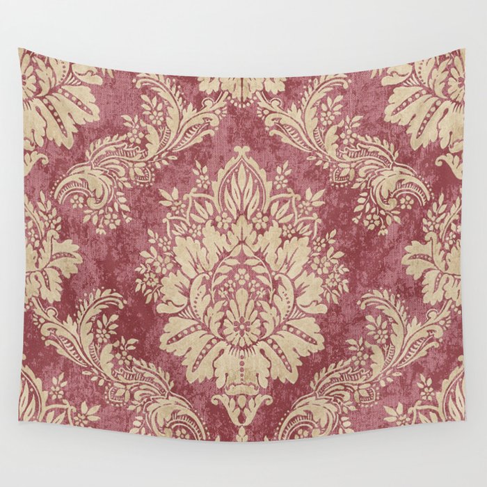 Lilac Alabaster Velvet Paisley Floral Wall Tapestry