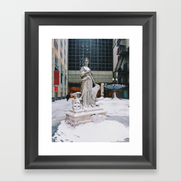 CBOE Statue Framed Art Print