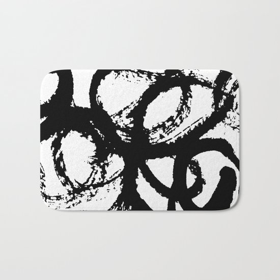 Dance Black and White Bath Mat