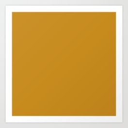 Golden Mustard Classic Solid Color Art Print