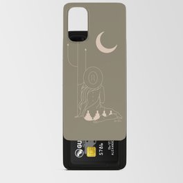 Talking to the Moon - Sage Green Android Card Case