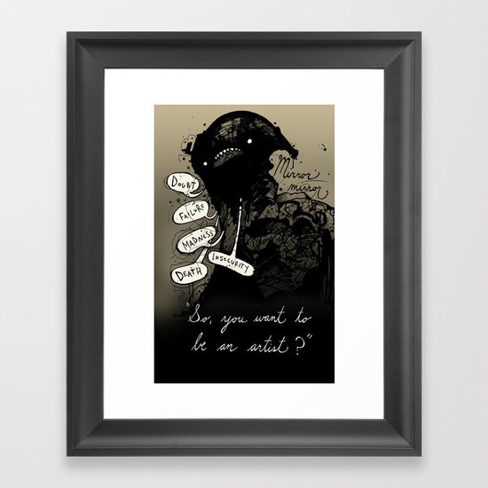 Mirror mirror Framed Art Print