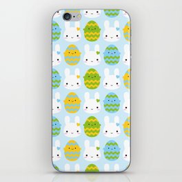 Kawaii Easter Bunny & Eggs iPhone Skin