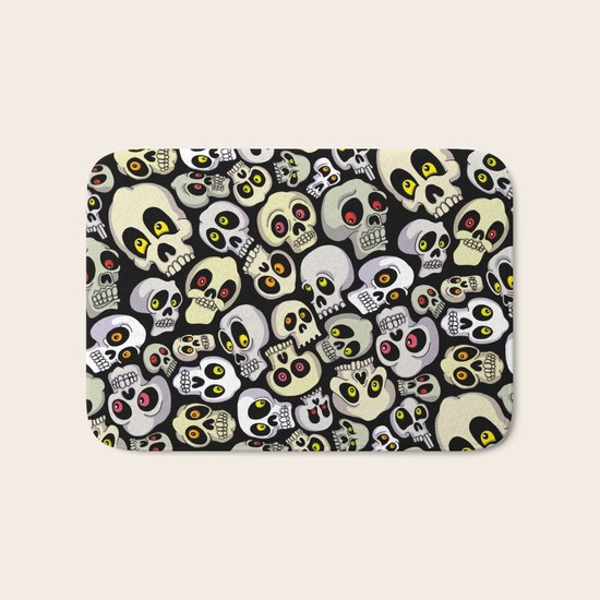 Skull Pattern Bath Mat
