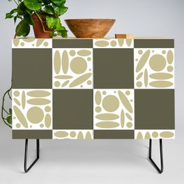 Geometric modern shapes checkerboard 2 Credenza