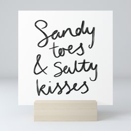 Salty Kisses Typography Print Mini Art Print